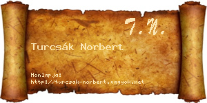 Turcsák Norbert névjegykártya