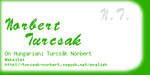 norbert turcsak business card