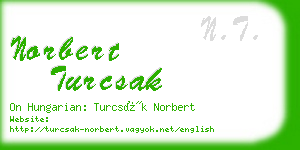 norbert turcsak business card